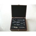 Wine Accessories 5 Piece Gift Set w/ Thermometer & Black Corkscrew